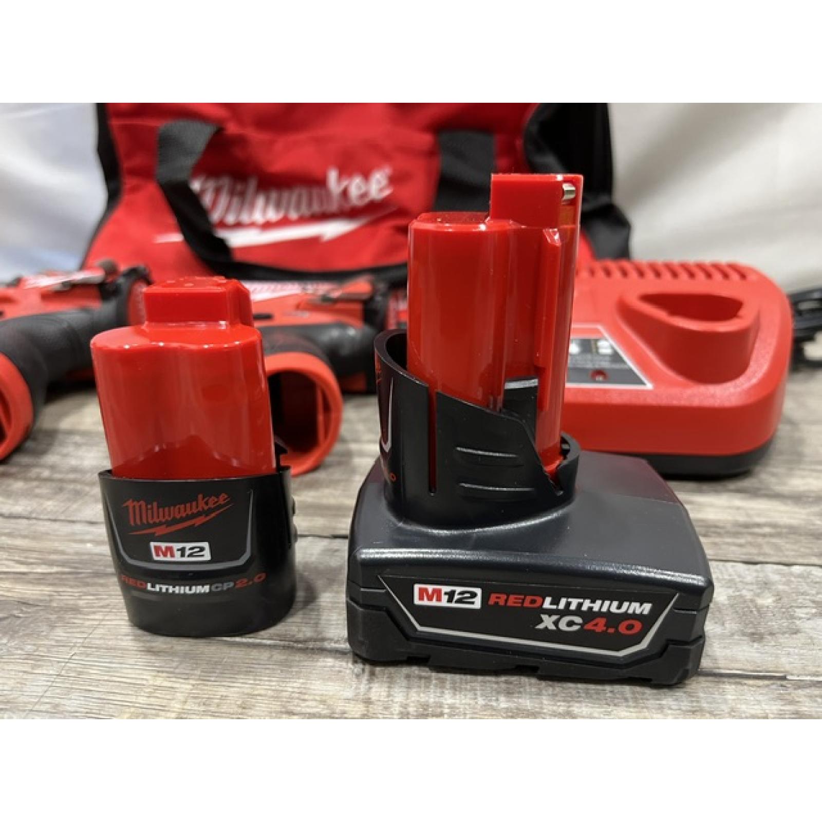 AS-IS Milwaukee FUEL 12-Volt Lithium-Ion Brushless Cordless Hammer Drill and Impact Driver Combo Kit