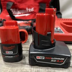 AS-IS Milwaukee FUEL 12-Volt Lithium-Ion Brushless Cordless Hammer Drill and Impact Driver Combo Kit