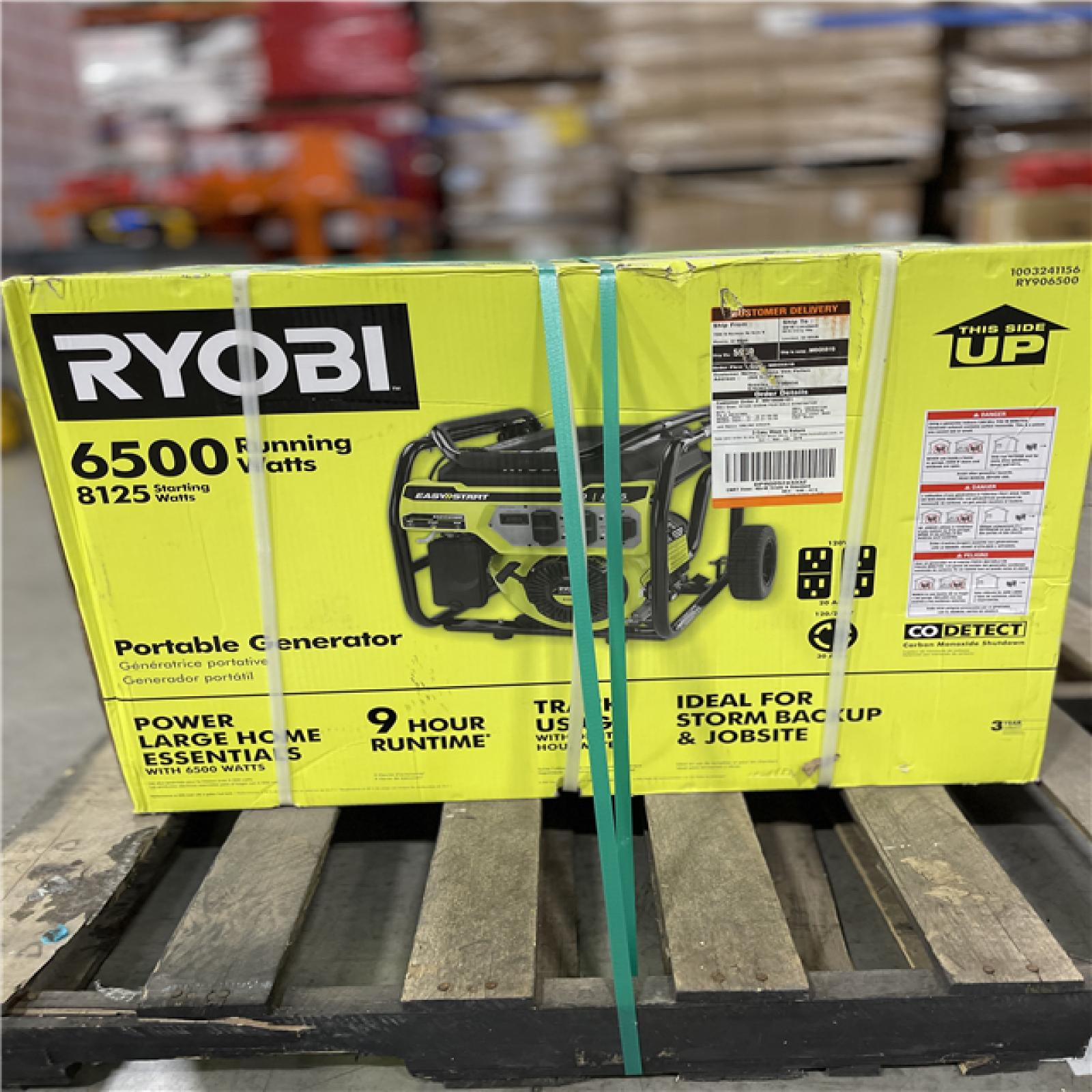 DALLAS LOCATION - RYOBI 8125-Watt Gasoline Powered Portable Generator with CO Detect Shutdown Sensor