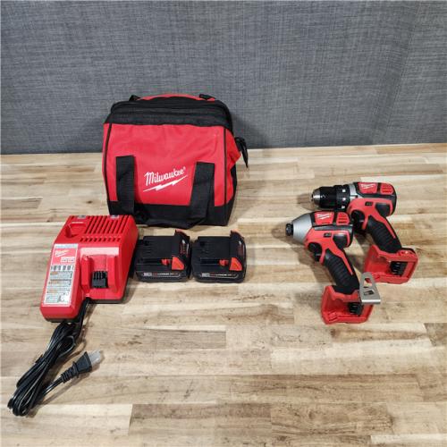 HOUSTON LOCATION - AS-IS Milwaukee 18V Lithium-Ion Cordless Drill Driver/Impact Driver Combo Kit