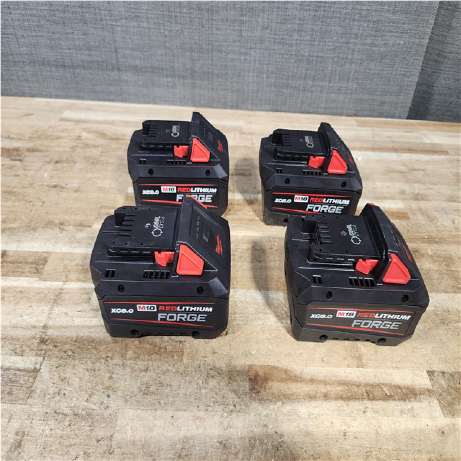 Houston Location AS-IS Milwaukee FORGE Batteries QTY/4