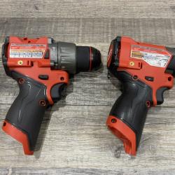 AS-IS Milwaukee FUEL 12-Volt Lithium-Ion Brushless Cordless Hammer Drill and Impact Driver Combo Kit