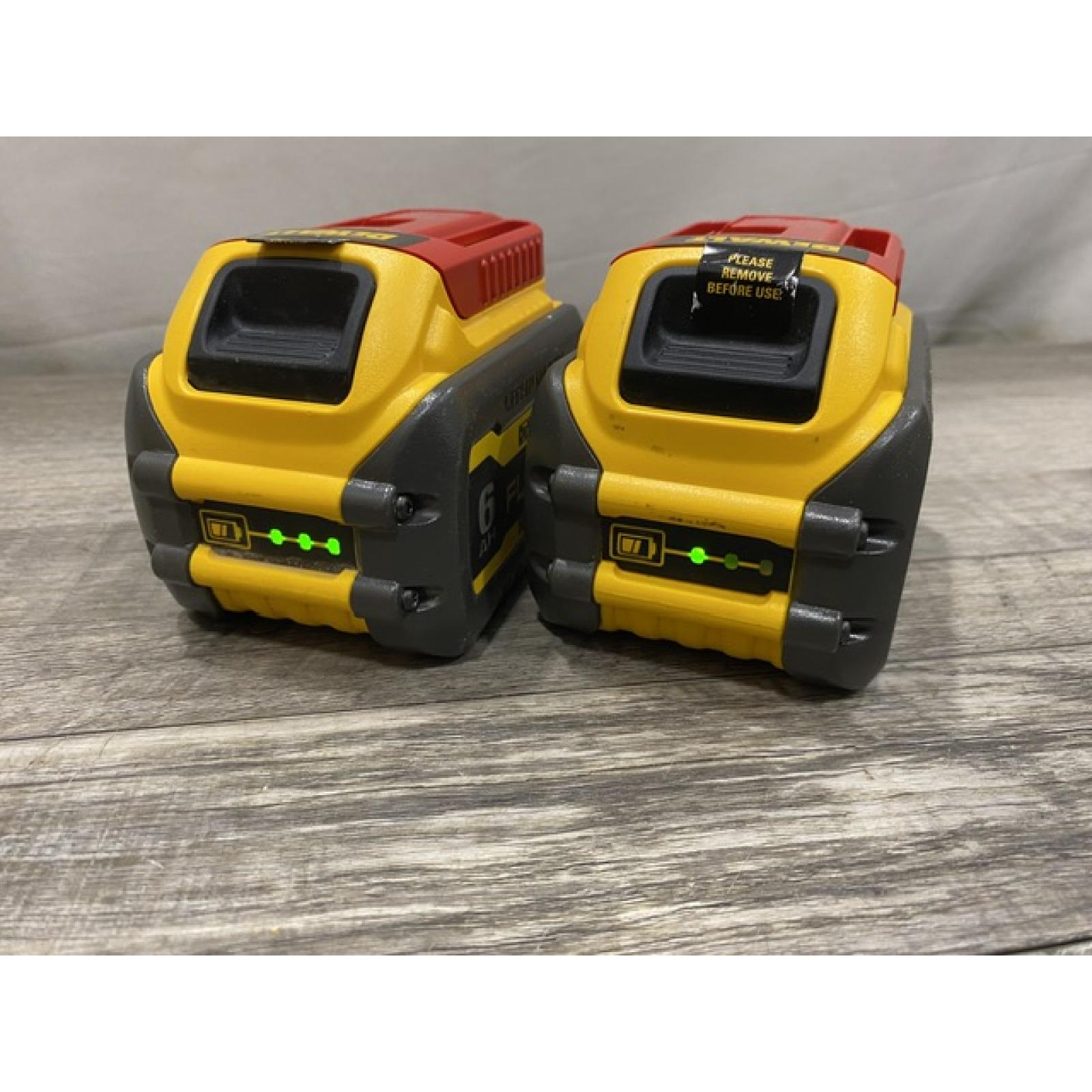 AS-IS DEWALT FLEXVOLT 20V/60V MAX Lithium-Ion 6.0Ah Battery Pack (2 Pack)