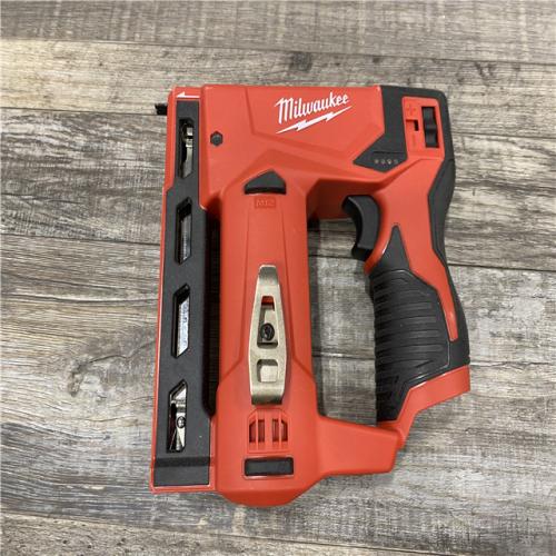 AS-IS Milwaukee 12-Volt Lithium-Ion Cordless 3/8 in. Crown Stapler (Tool-Only)