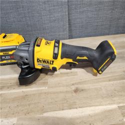 HOUSTON LOCATION - AS-IS DeWalt Flexvolt 60V Max Cordless Grinder  4.5 in; 6 in  Kit  W/ (2) BATTERY & CHARGER (DCG418X2)