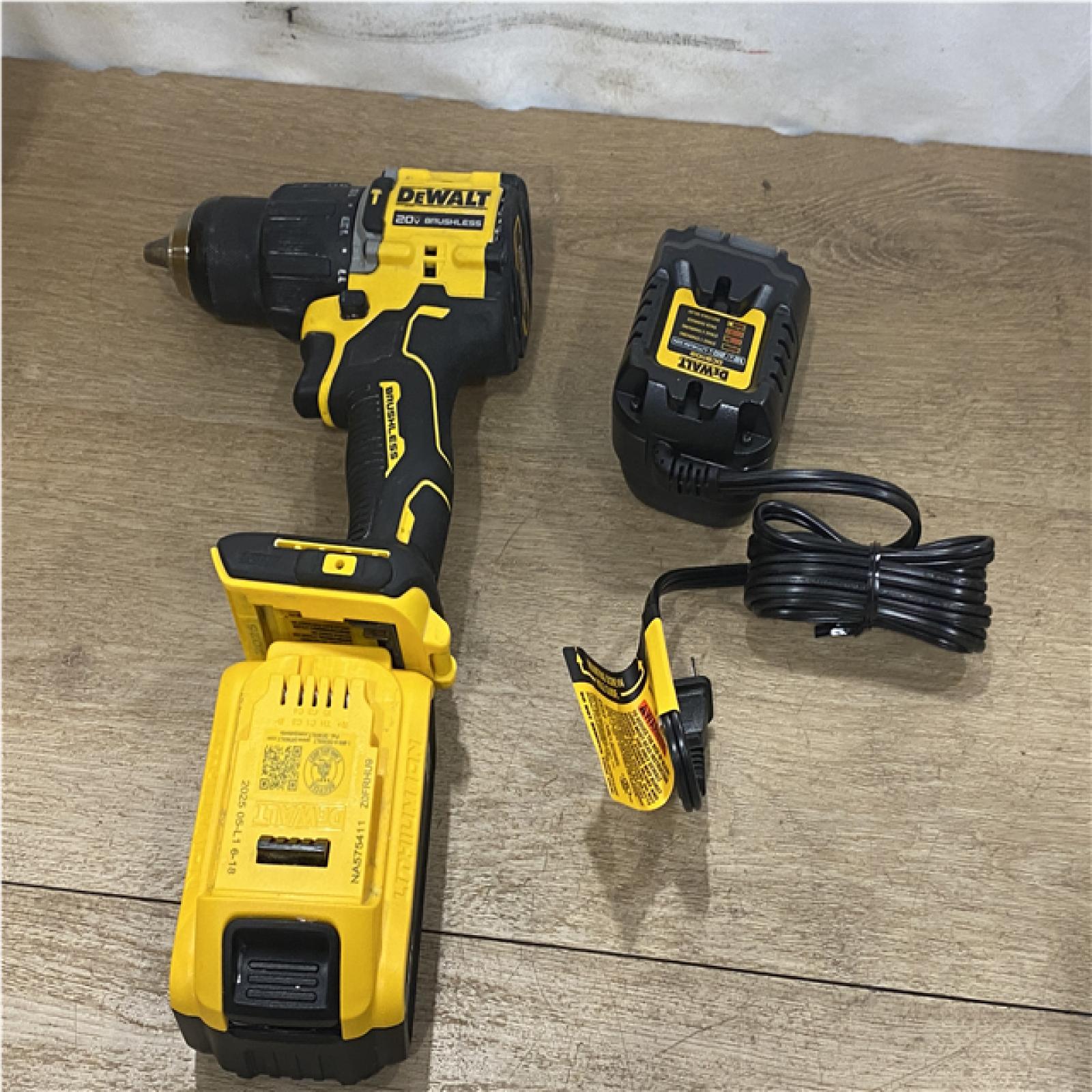 AS-IS DEWALT ATOMIC 20V Lithium-Ion Cordless 1/2 in. Hammer Drill Kit