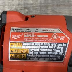 AS-IS Milwaukee FUEL 18V Lithium-Ion Brushless Cordless 1/4 in. Hex Impact Driver Kit