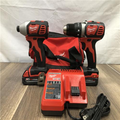 AS-IS Milwaukee 18V Lithium-Ion Cordless Drill Driver/Impact Driver Combo Kit
