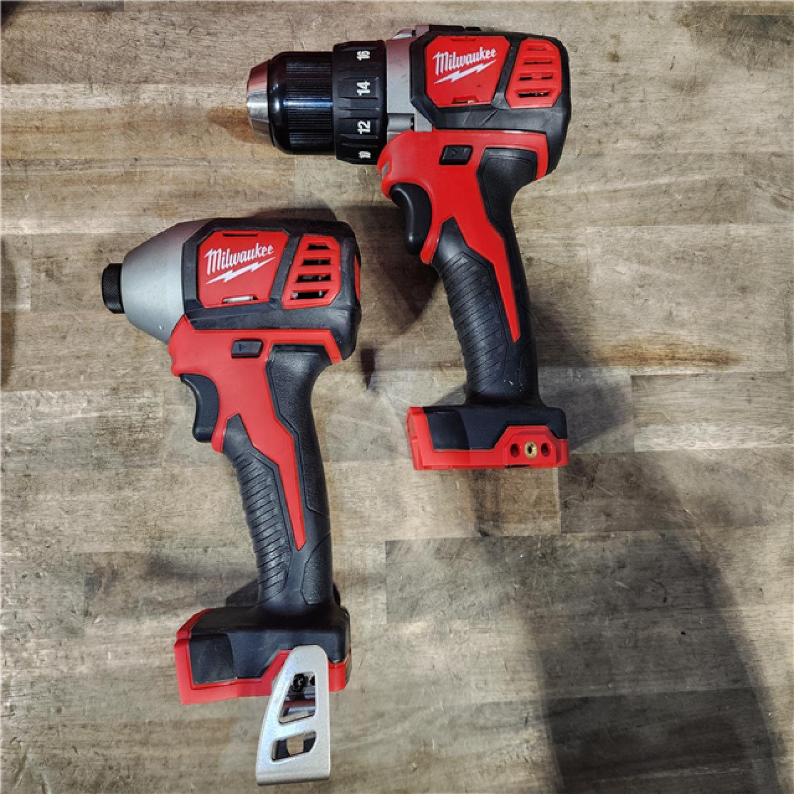 HOUSTON LOCATION - AS-IS Milwaukee 18V Cordless Brushed 2-Tool Drill/Driver and Impact Driver Kit