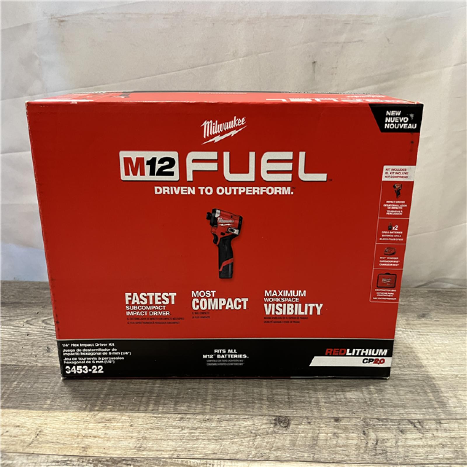 NEW - Milwaukee FUEL 12V Lithium-Ion Brushless Cordless 1/4 in. Hex Impact Driver Kit