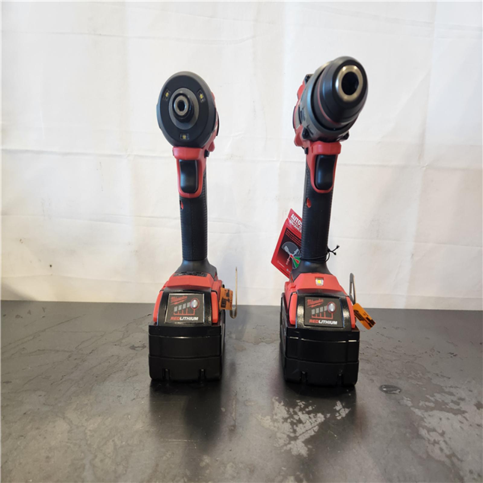 AS-IS- Milwaukee FUEL 18V Lithium-Ion Brushless Cordless Hammer Drill and Impact Driver Combo Kit