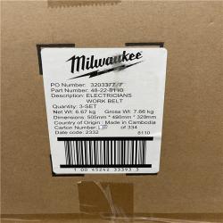 DALLAS LOCATION- NEW!- MILWAUKEE ELECTRICIAN'S WORK BELT MIXED PALLET (18 UNITS)