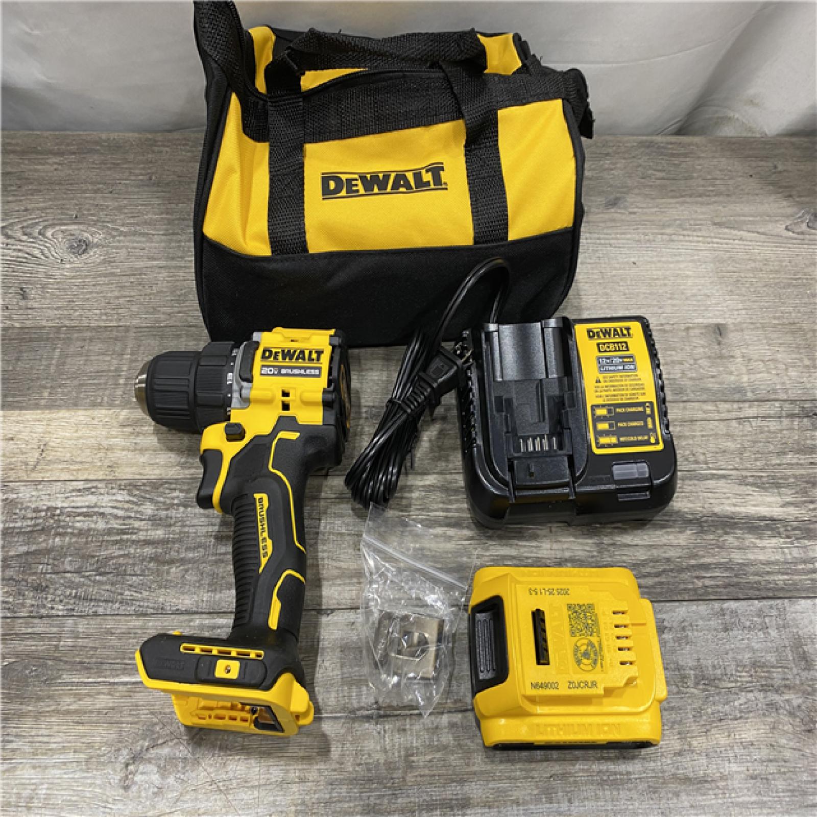 AS-IS DEWALT Atomic 20V Lithium-Ion Cordless Compact 1/2 in. Drill/Driver Kit