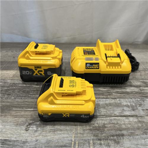 AS-IS DEWALT 20V XR Lithium-Ion Starter Pack with 8.0 Ah and 4.0 Ah Battery Packs and Charger
