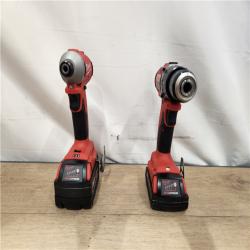 AS-IS- M18 18-Volt Lithium-Ion Brushless Cordless Compact Hammer Drill/Impact Combo Kit (2-Tool) with (2) Batteries  Bag