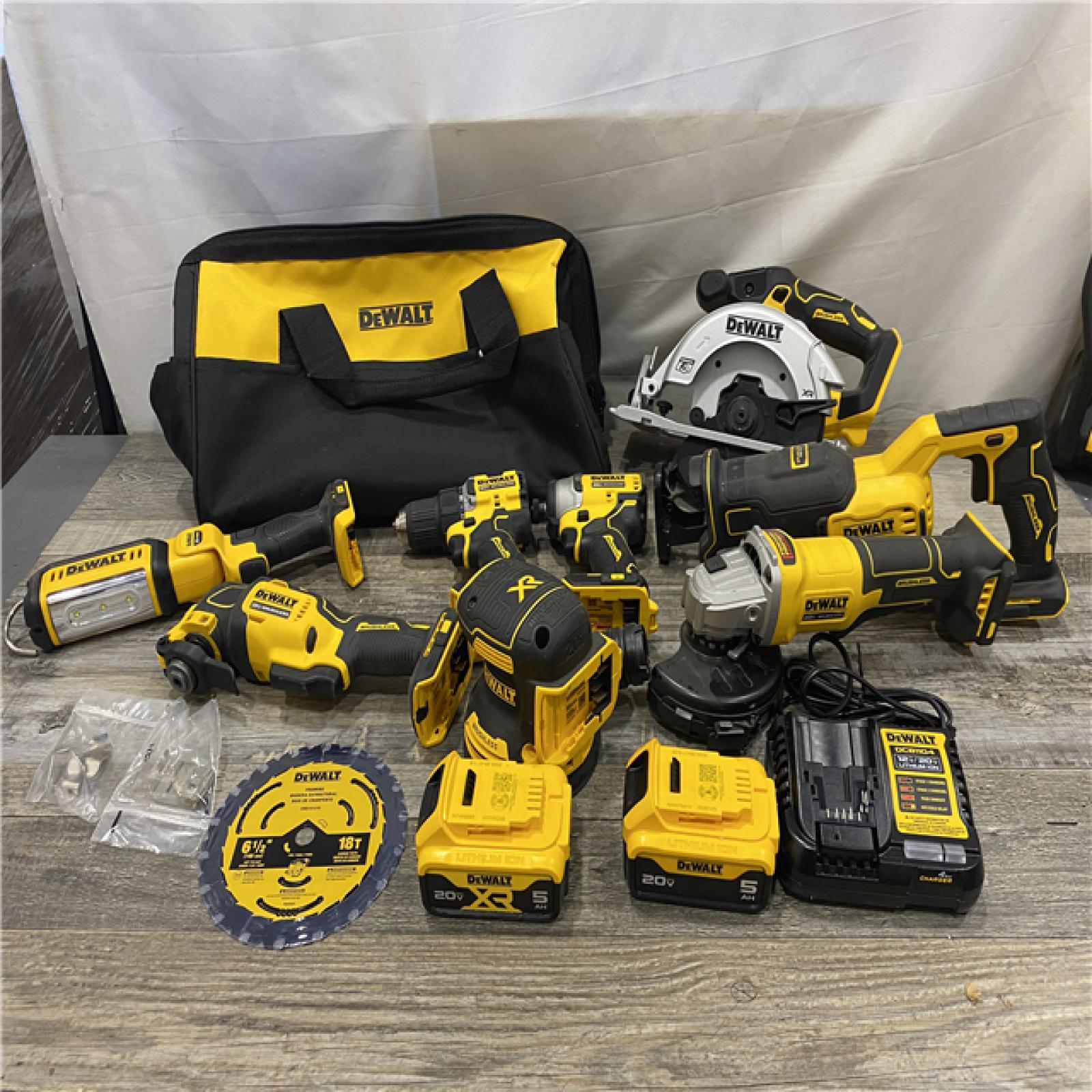 AS-IS DEWALT 20V Lithium-Ion Cordless 8-Tool Combo Kit