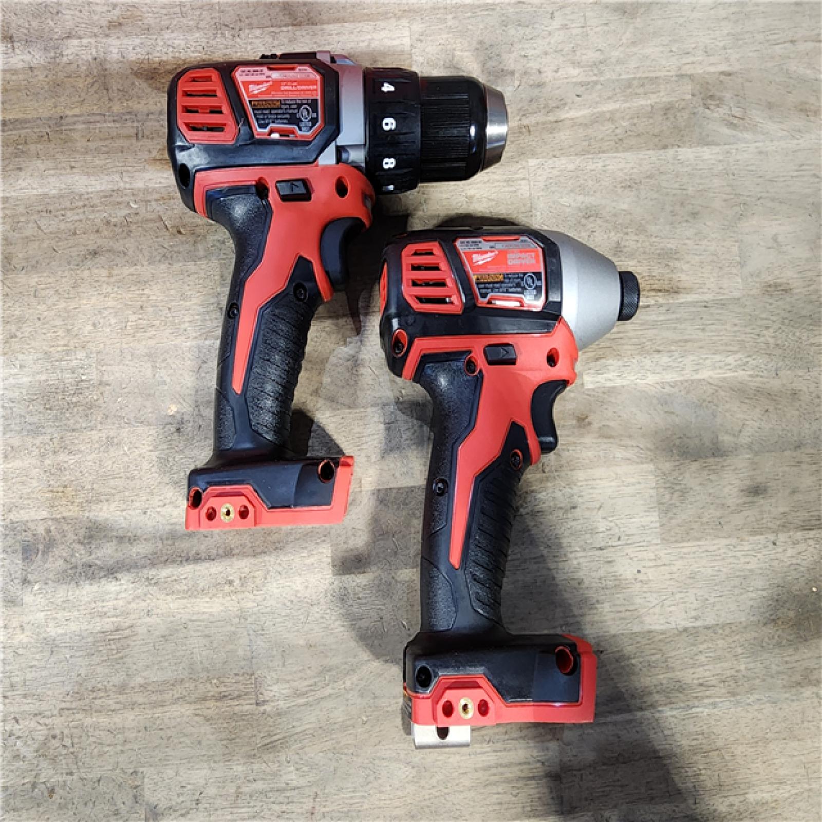 HOUSTON LOCATION - AS-IS Milwaukee 18V Cordless Brushed 2-Tool Drill/Driver and Impact Driver Kit