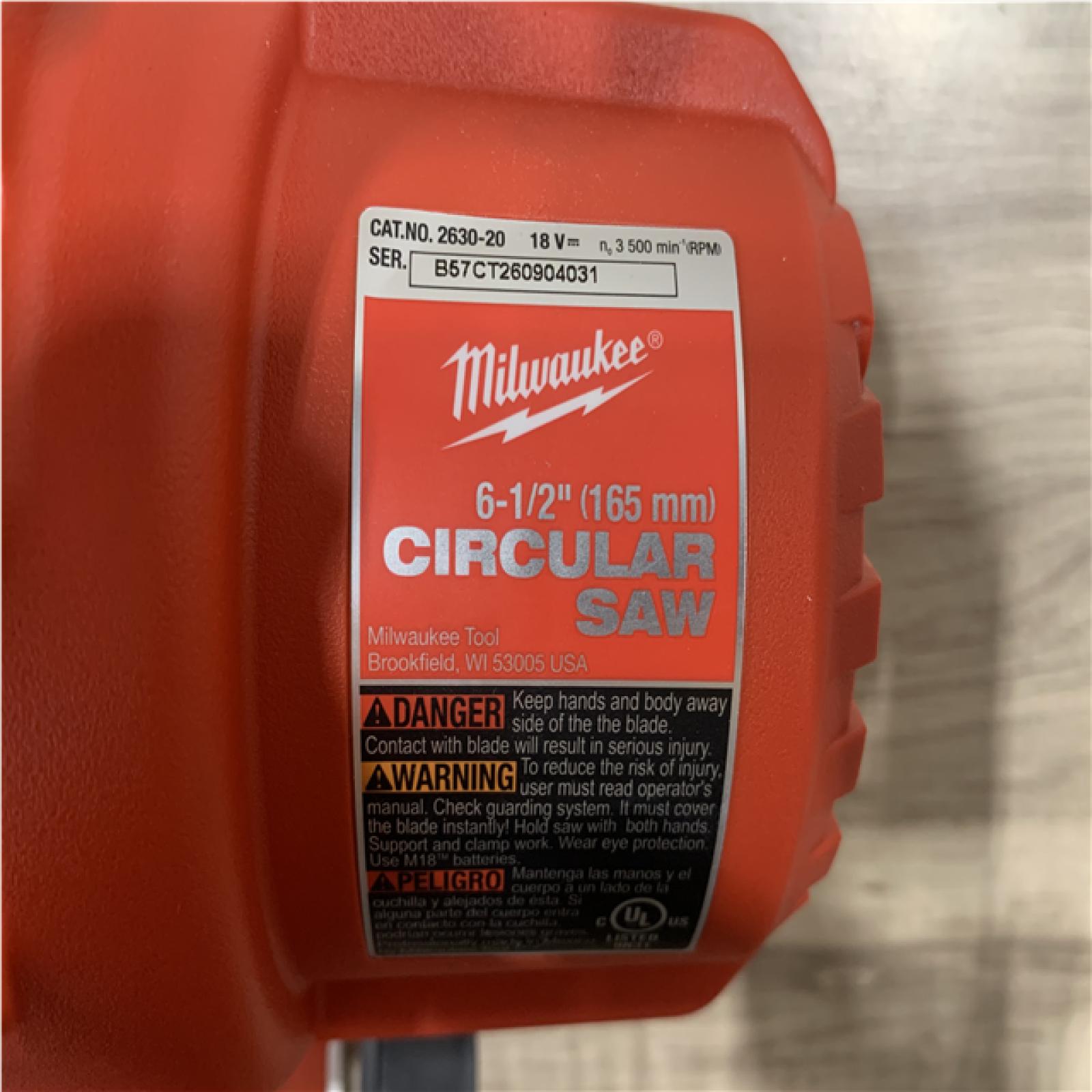 AS-IS Milwaukee 18V Lithium-Ion Cordless 6-1/2 in. Circular Saw (Tool-Only)