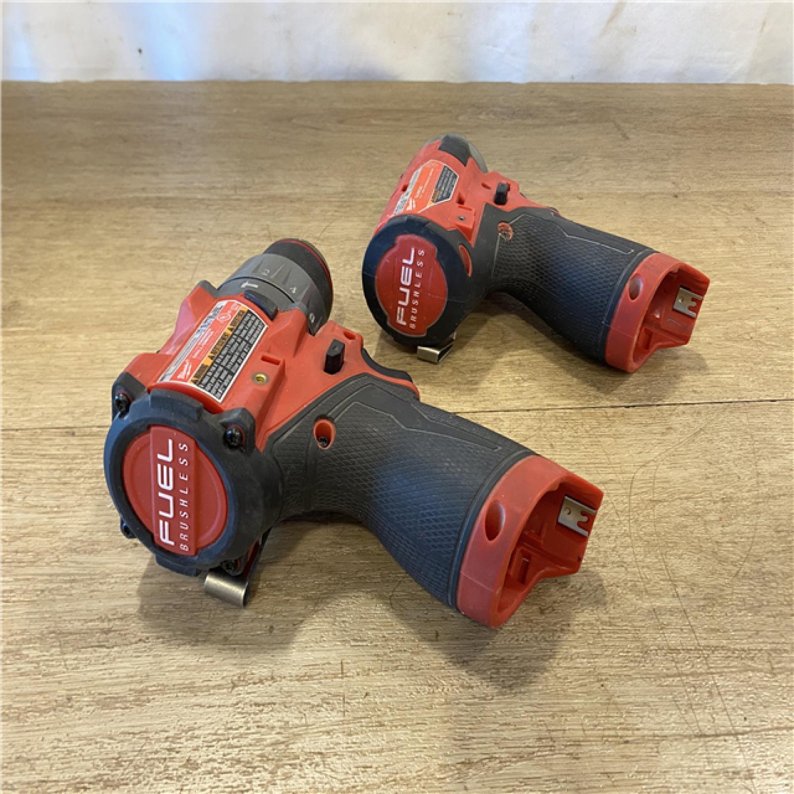 AS-IS Milwaukee FUEL 12-Volt Lithium-Ion Brushless Cordless Hammer Drill and Impact Driver Combo Kit