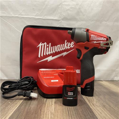 AS-IS Milwaukee M12 FUEL Lithium-Ion Brushless Cordless 3/8 in. Impact Wrench Kit