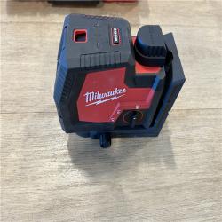 AS-IS Milwaukee Green 100 ft. Cross Line and Plumb Points Rechargeable Laser Level with REDLITHIUM Lithium-Ion