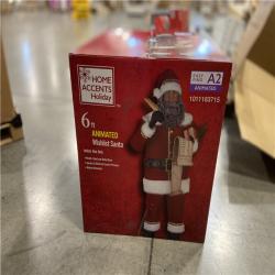 NEW! - HOME ACCENTS 6FT Animated Wishlist Santa