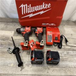 AS-IS Milwaukee FUEL 18V Lithium-Ion Brushless Cordless Hammer Drill and Impact Driver Combo Kit