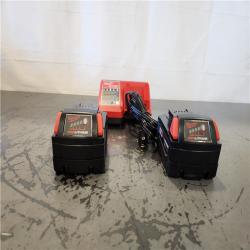 AS-IS-- Milwaukee 18-Volt Lithium-Ion XC Starter Kit with Two 5.0Ah Batteries and Charger