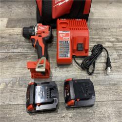 AS-IS Milwaukee 18V Lithium-Ion Brushless Cordless 1/2 in. Compact Drill/Driver Kit
