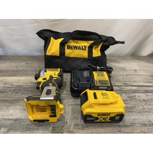 AS-IS DEWALT ATOMIC 20V MAX Lithium-Ion Cordless 1/4 in. Brushless Impact Driver Kit