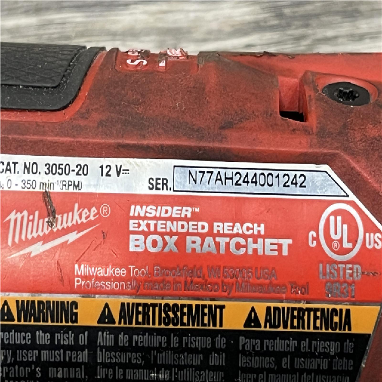 AS-IS Milwaukee FUEL INSIDER 12V Lithium-Ion Brushless Cordless 1/4 in. - 3/8 in. Extended Reach Box Ratchet (Tool-Only)