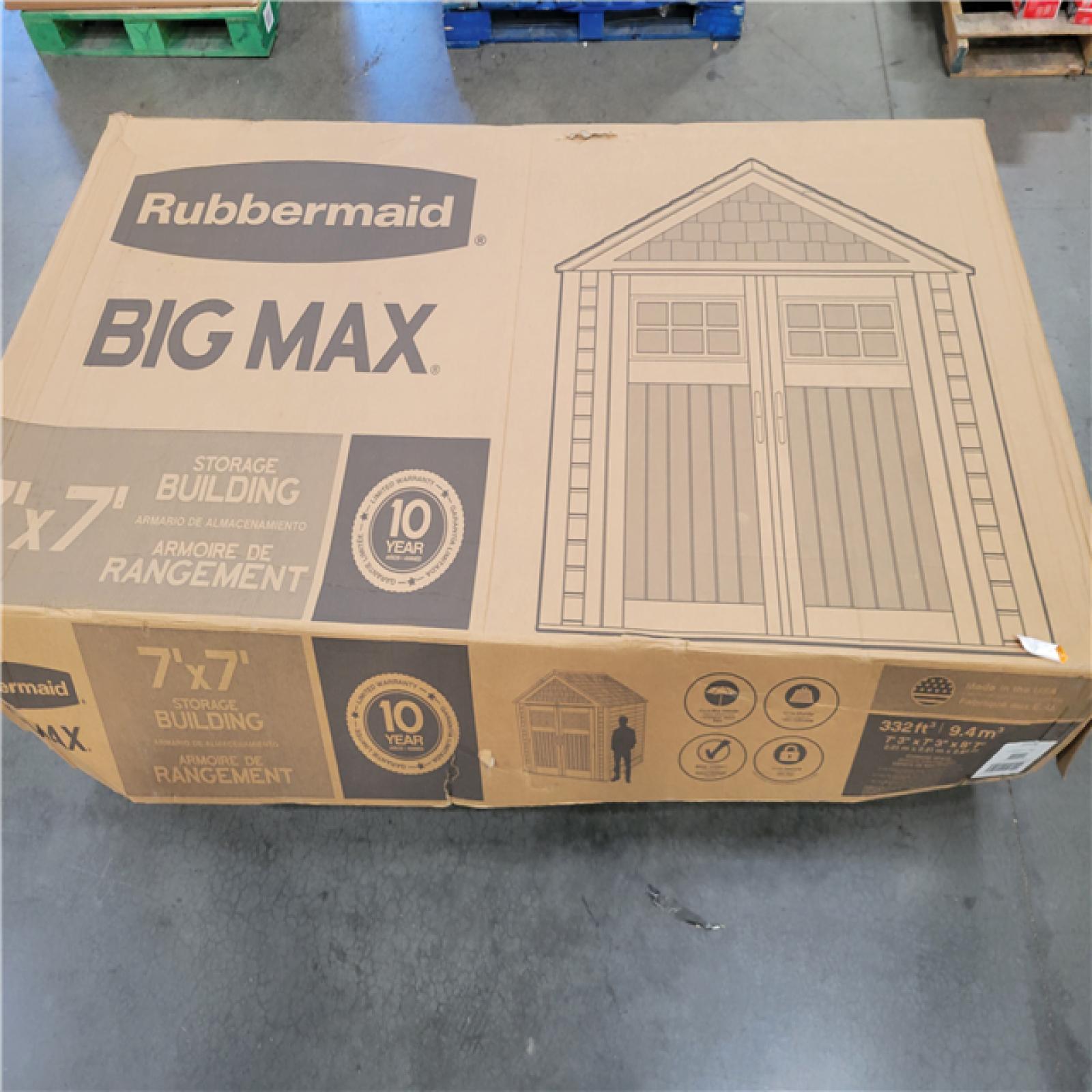 CALIFORNIA AS-IS RUBBERMAID BIG MAX SHED
