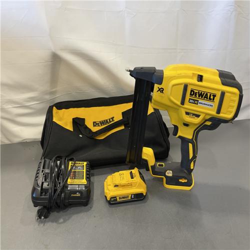 AS-IS - DeWALT 20-Volt MAX 18ga Cordless Brushless Narrow Crown Stapler Kit