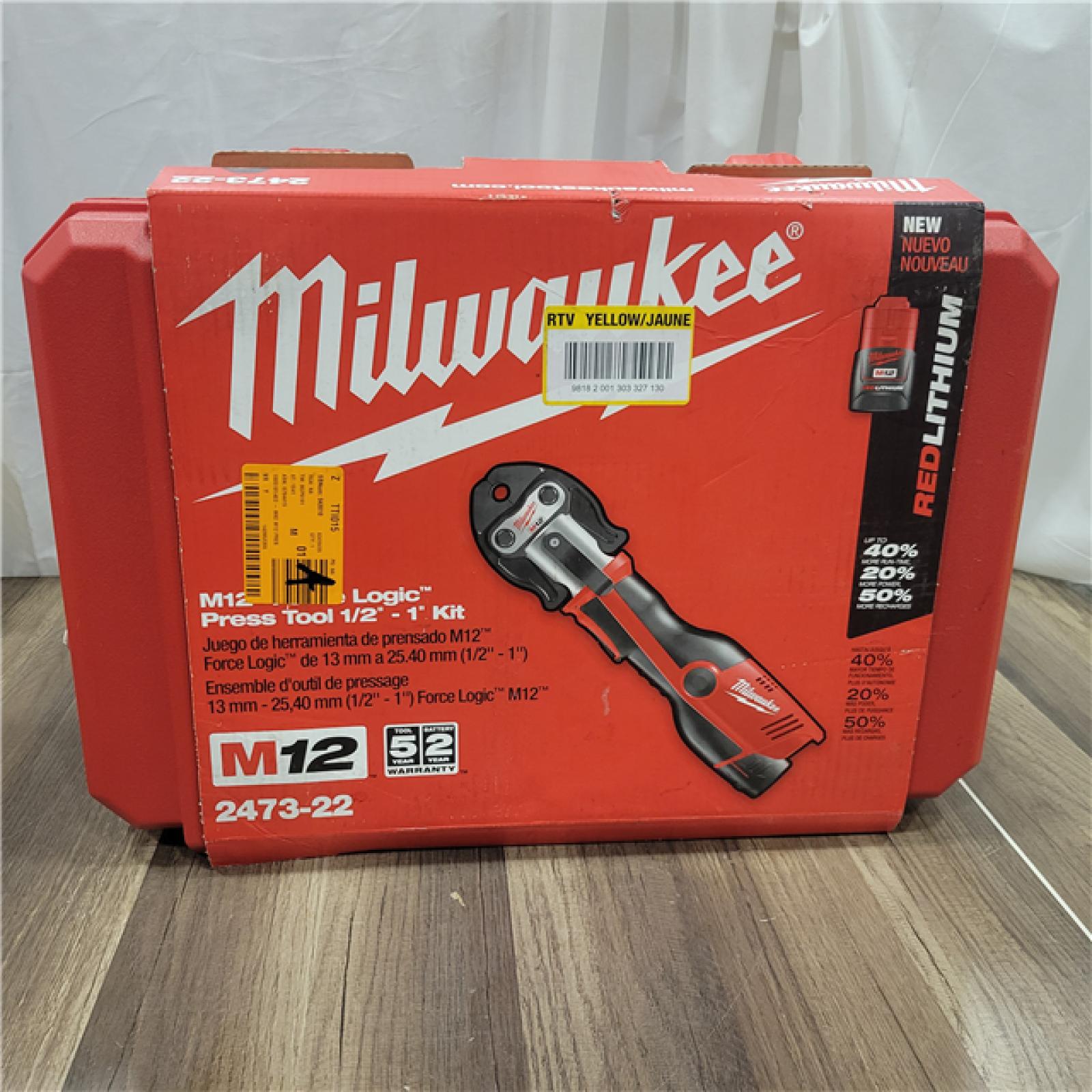 AS-IS Milwaukee M12 Force Logic Press Tool 1/2 in. to 1 in. Kit