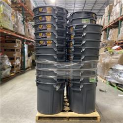 DALLAS LOCATION - Rubbermaid Brute 32 Gal. Gray Plastic Round Container (43 UNITS)