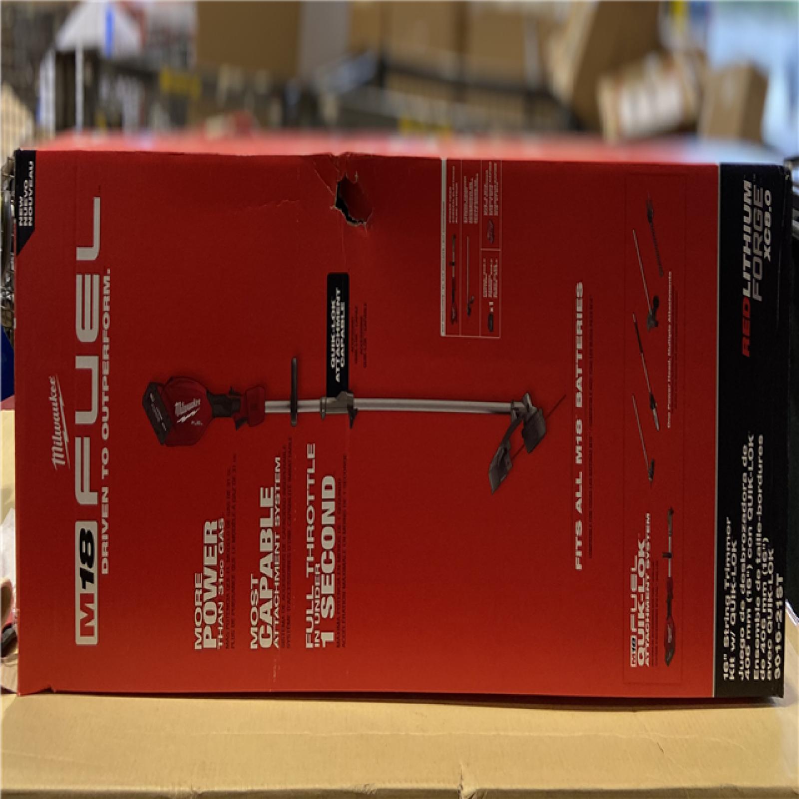 NEW! - Milwaukee M18 FUEL 18V 16 in. Brushless Cordless Battery Powered String Trimmer w/QUIK-LOK Attachment Capability & 8.0 Ah Battery