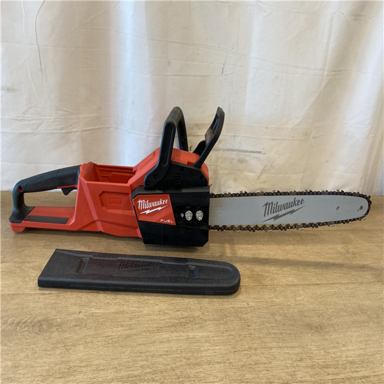 AS-IS Milwaukee FUEL 16 in. 18V Lithium-Ion Brushless Battery Chainsaw (Tool-Only)