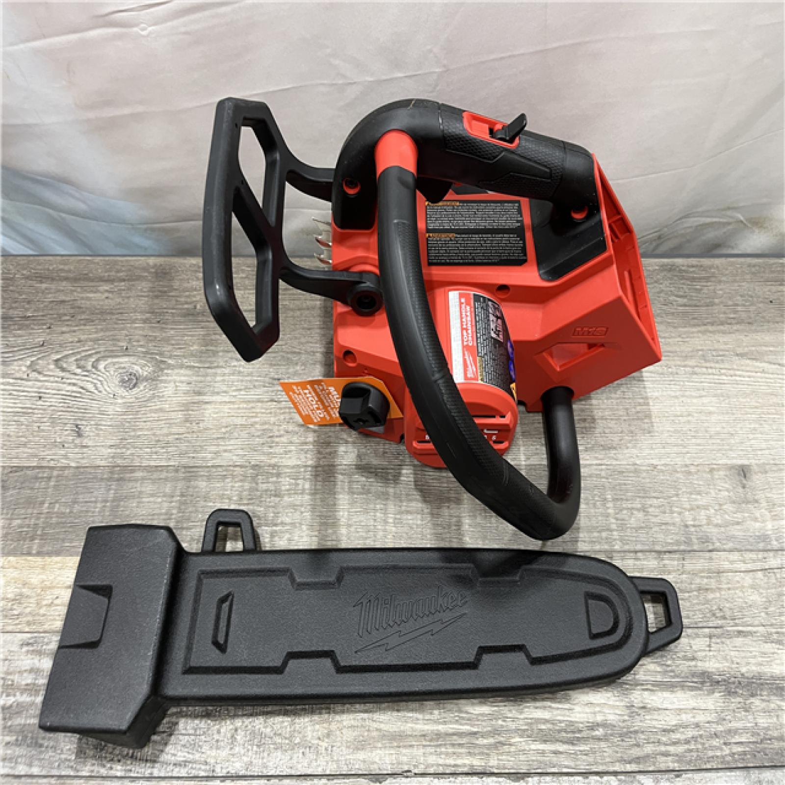 AS-IS Milwaukee FUEL 14 in. 18V Lithium-Ion Brushless Cordless Battery Top Handle Chainsaw (Tool Only)
