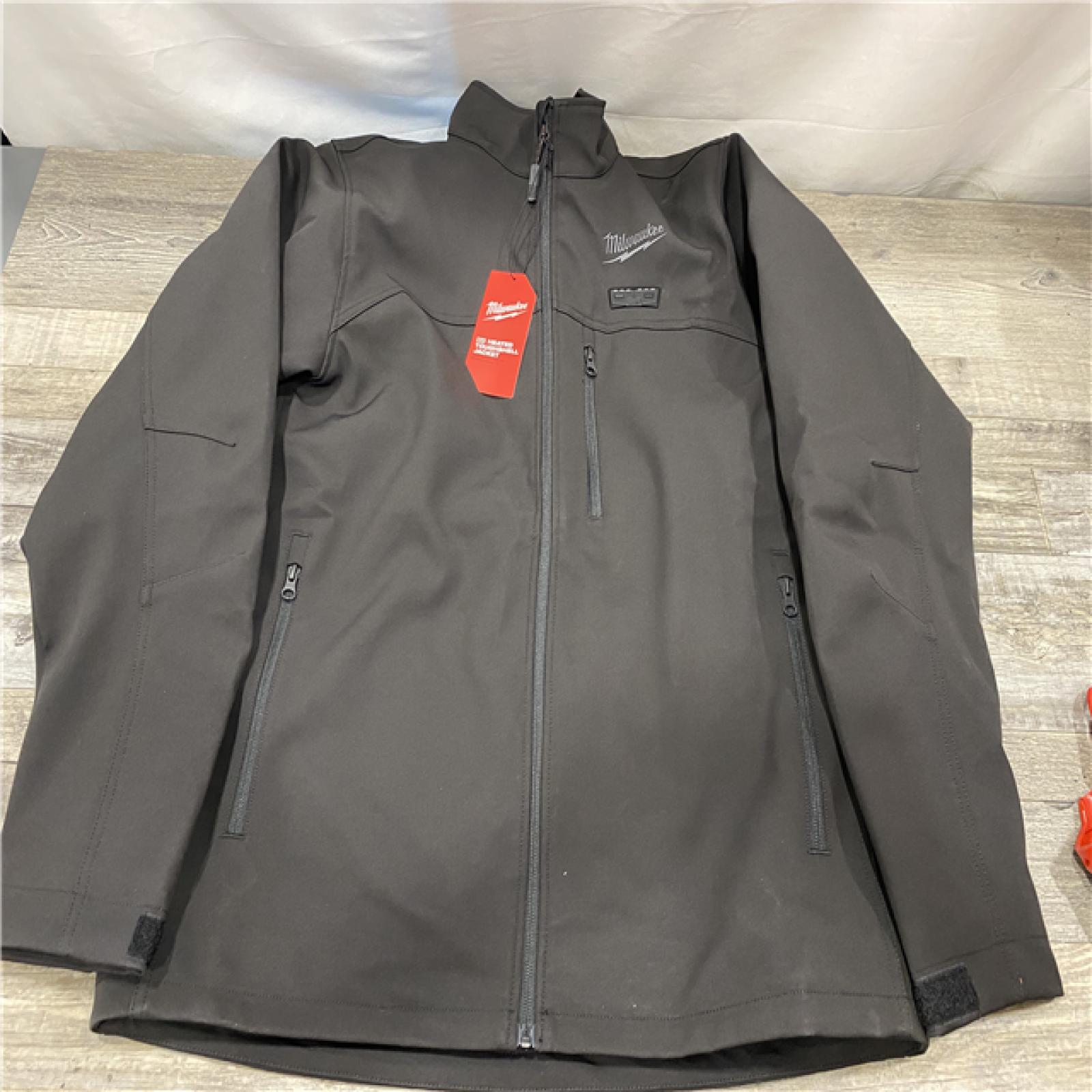 AS-IS Milwaukee Men's Large 12-Volt Lithium-Ion Cordless Tough Shell Black Heated Jacket Kit