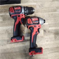 HOUSTON LOCATION - AS-IS Milwaukee 18V Cordless Brushed 2-Tool Drill/Driver and Impact Driver Kit