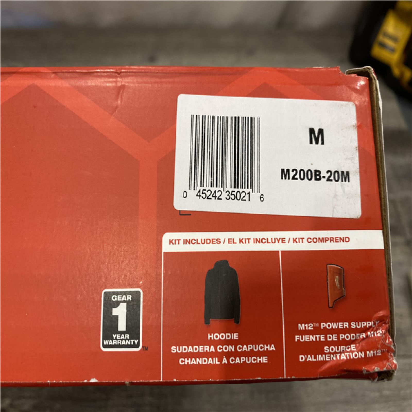 NEW - Milwaukee Men's Medium 12-Volt Lithium Ion Cordless Black Heated Hooded Jacket (Jacket Only)