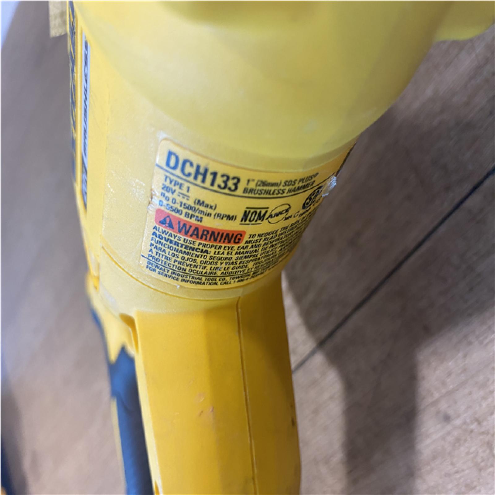 as-is DEWALT 20V MAX Cordless Brushless 1 in. SDS Plus D-Handle Concrete and Masonry Rotary Hammer (Tool Only)