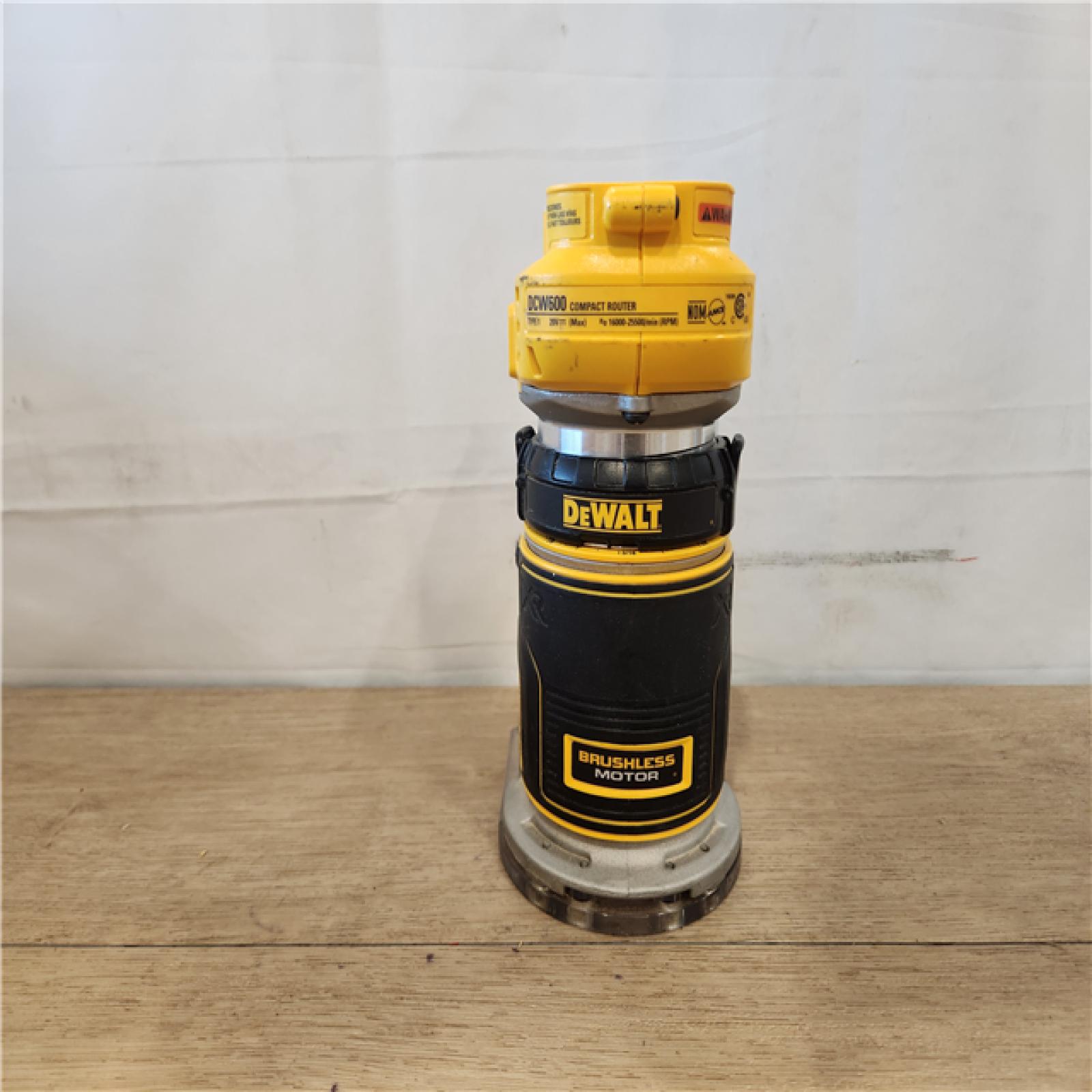 AS-IS- DEWALT 20V MAX XR Lithium-Ion Brushless Cordless Compact Router (Tool Only)