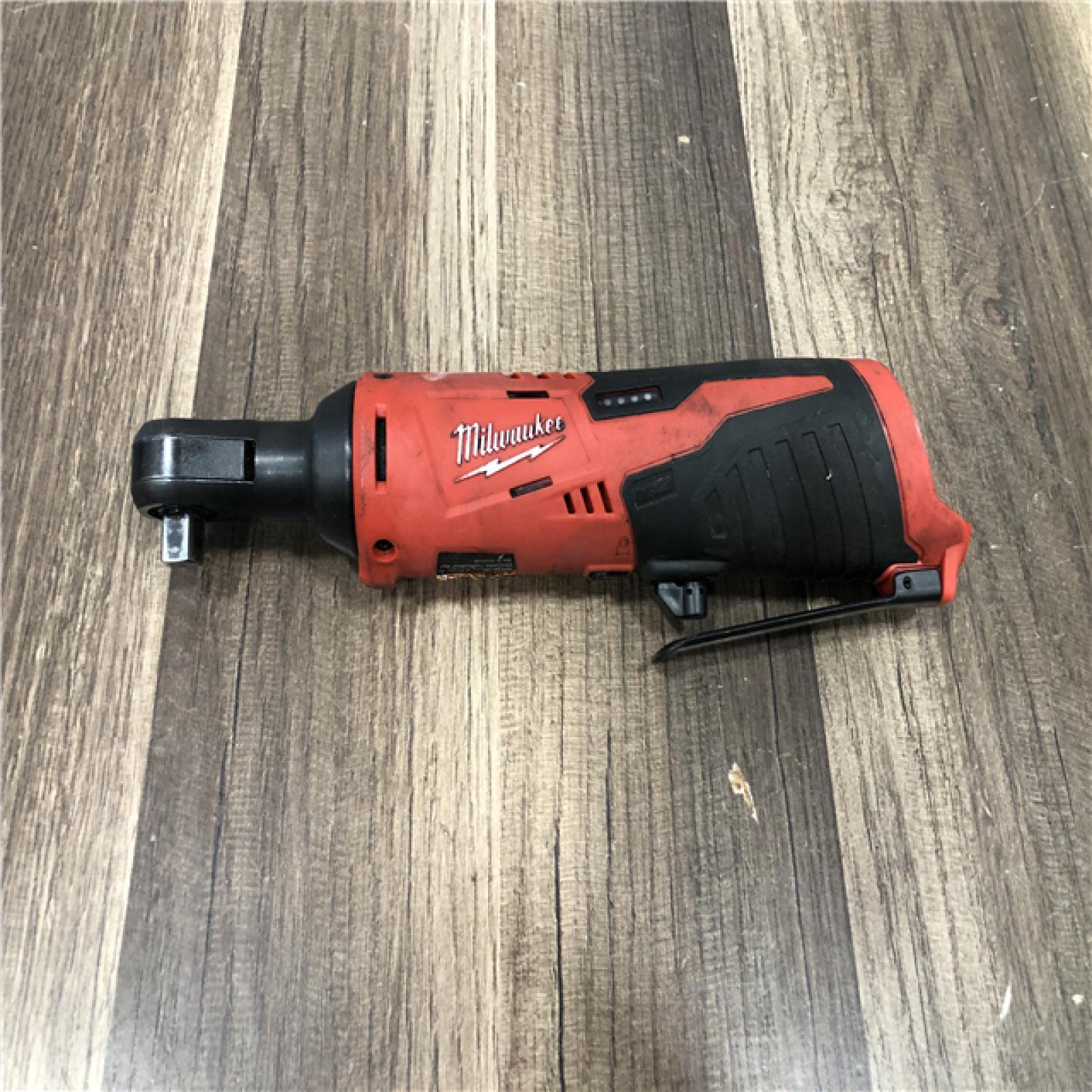 AS-IS  Milwaukee M12 12V Lithium-Ion Cordless 3/8 in. Ratchet (Tool-Only)