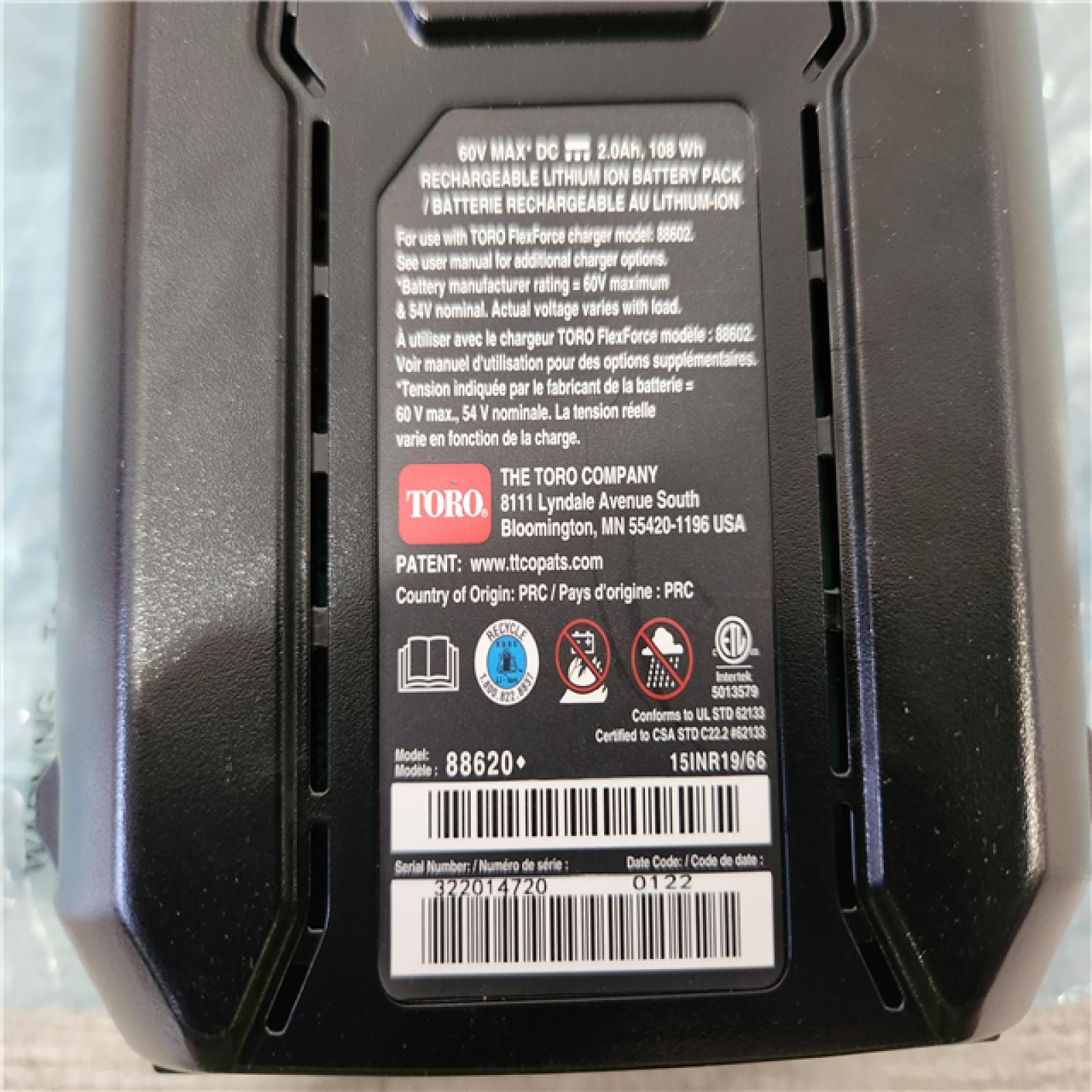 Phoenix Location Toro 60 -Volt, 2 Ah 1 -Pack Lithium Ion (Li-ion) Battery (3-Pack)