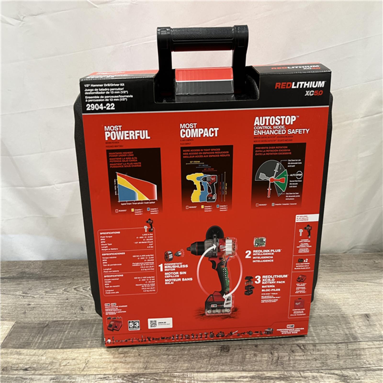 LIKE NEW - Milwaukee FUEL 18V Lithium-Ion Brushless Cordless 1/2 in. Hammer Drill Driver Kit