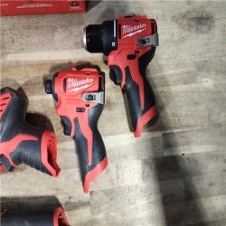 HOUSTON LOCATION - AS-IS Milwaukee 12V Lithium-Ion Brushless Cordless Subcompact Drill and Impact Driver Kit