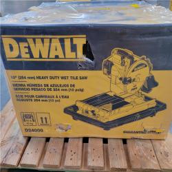 CALIFORNIA AS-IS DEWALT 10 (254mm) HEAVY DUTY WET TILE SAW