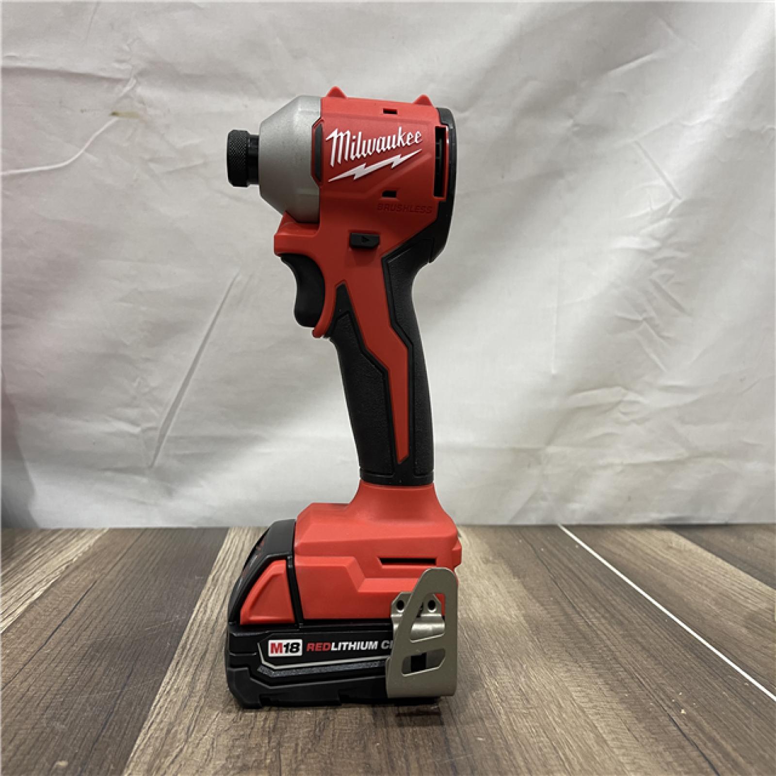 AS-IS Milwaukee 18V Lithium-Ion Brushless Cordless 1/4 in. Impact Driver Kit