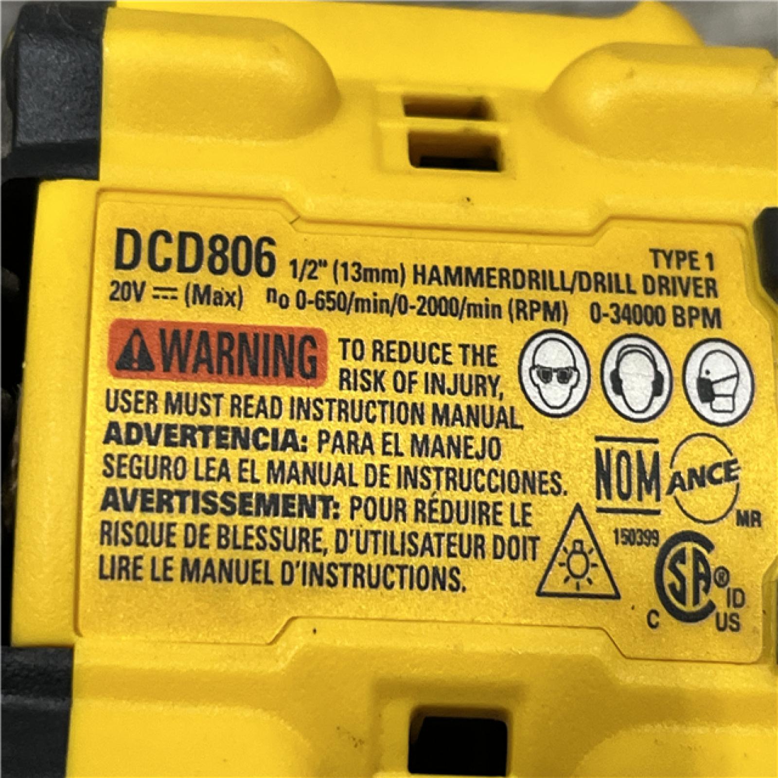 AS-IS DEWALT 20V XR Brushless Cordless 1/2 in. Hammer Drill (Tool-Only)